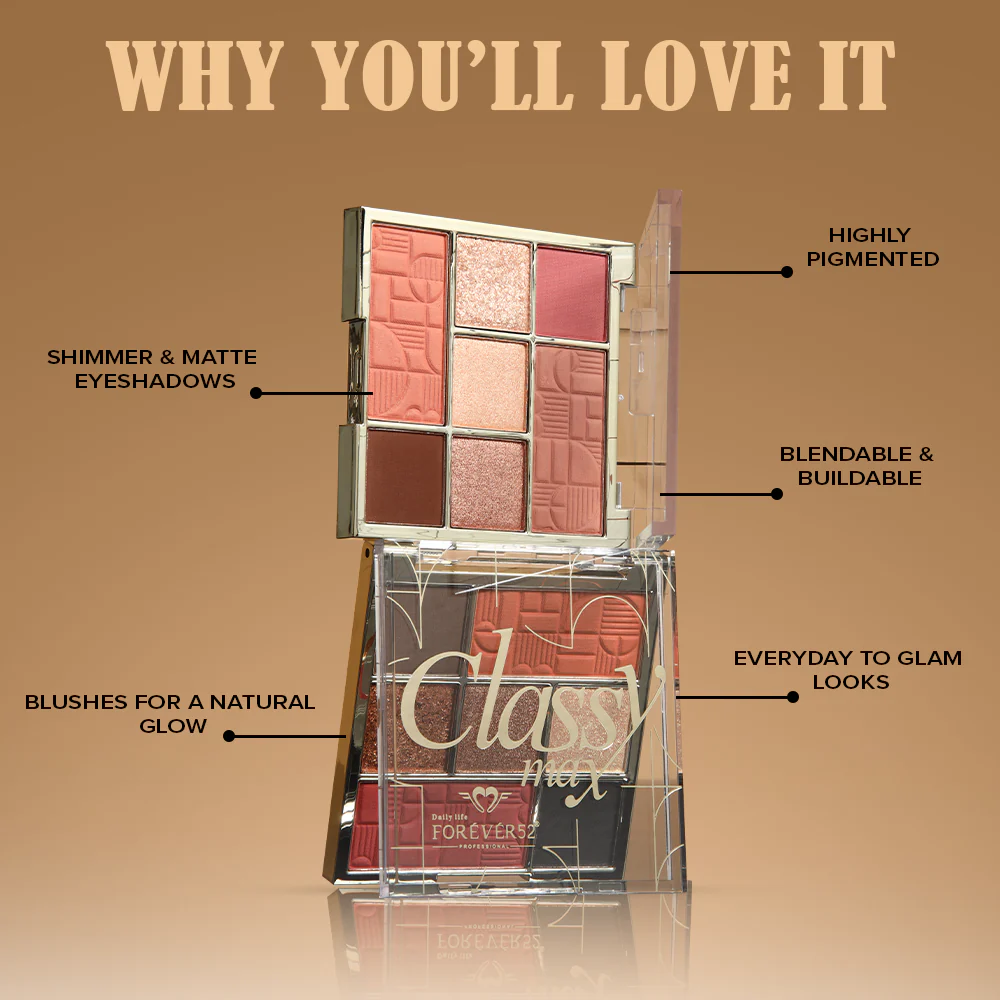 Classy Max 2 Color Blush + 5 Color Eyeshadow Palette 3 Classy Max 2 Color Blush + 5 Color Eyeshadow Palette - Image 2